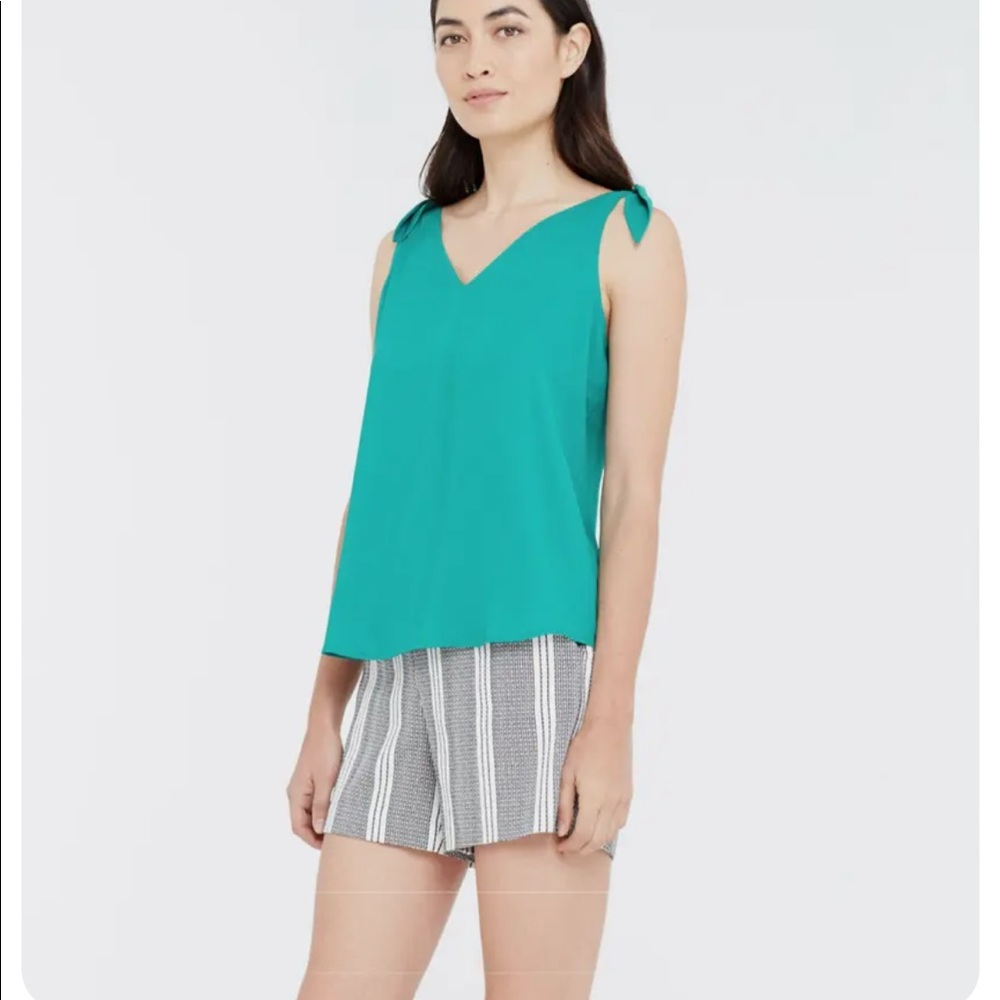 Ann Taylor Petite Tie Shoulder Cami In Green
